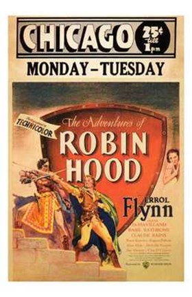 Framed Adventures of Robin Hood Chicago Print
