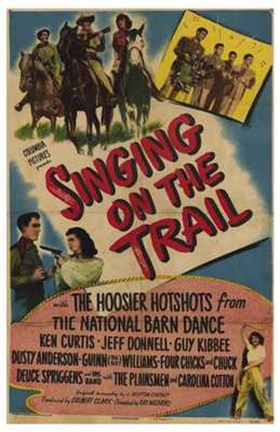 Framed Singing on the Trail Print