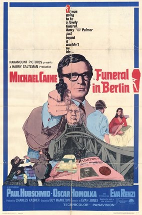 Framed Funeral in Berlin Michael Caine Print
