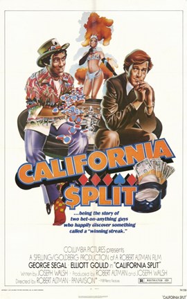 Framed California Split - Poker chips Print