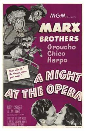 Framed Night At the Opera Marx Brothers Print
