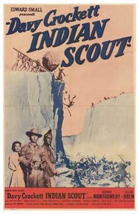 Framed Davy Crockett  Indian Scout Print