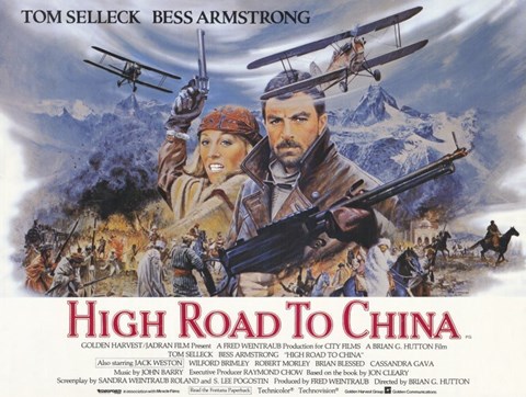 Framed High Road to China Tom Selleck Print
