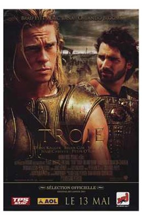 Framed Troie - Troy Orlando Bloom and Brad Pitt Print