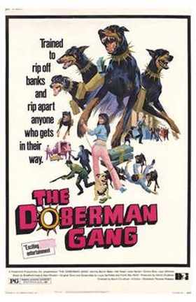Framed Doberman Gang Print