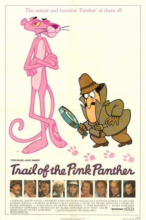 Framed Trail of the Pink Panther movie poster Print
