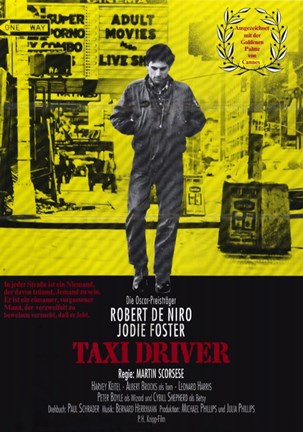 Framed Taxi Driver Yellow Print