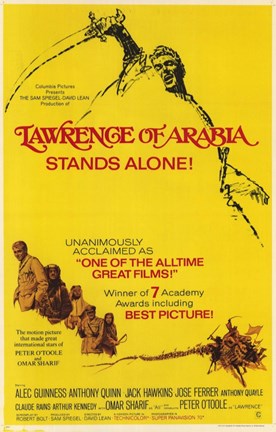 Framed Lawrence of Arabia Yellow Print