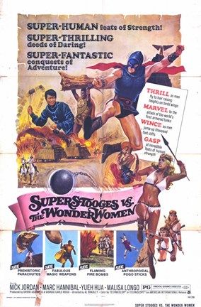 Framed Super Stooges Vs the Wonder Women Print