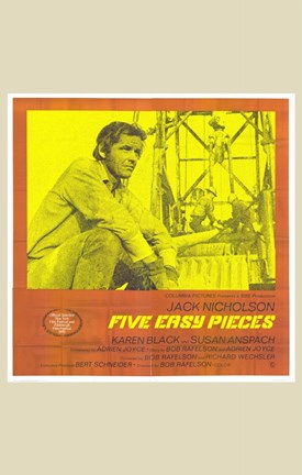 Framed Five Easy Pieces Yellow Orange Print