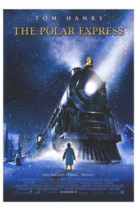 Framed Polar Express Christmas Train Print