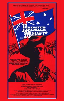 Framed Breaker Morant - tall red Print