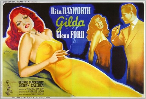 Framed Gilda Glenn Ford &amp; Rita Hayworth Print