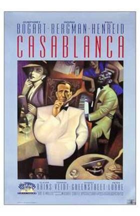 Framed Casablanca Purple Print