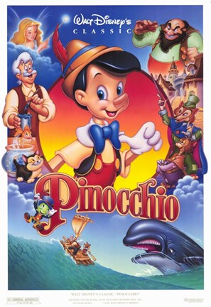 Framed Pinocchio VHS Print