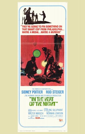 Framed In the Heat of the Night Sidney Poitier Print