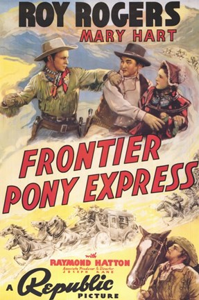 Framed Frontier Pony Express Print