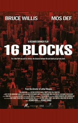 Framed 16 Blocks - red Print