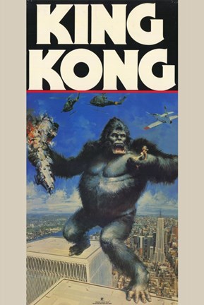 Framed King Kong Holding Fay Wray Print