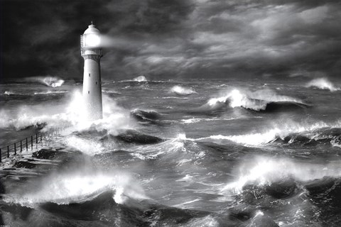 Framed Le Four Lighthouse (Jean Guich Print