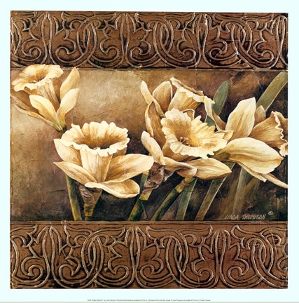 Framed Golden Daffodils II Print