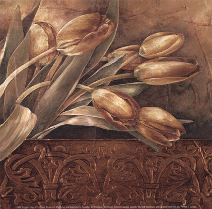 Framed Copper Tulips II Print