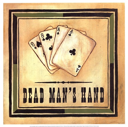 Framed Dead Man&#39;s Hand Print