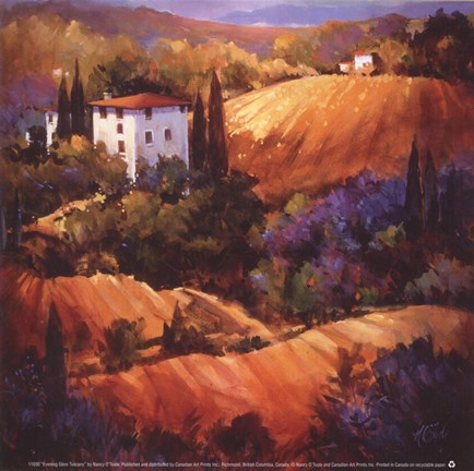 Framed Evening Glow Tuscany Print