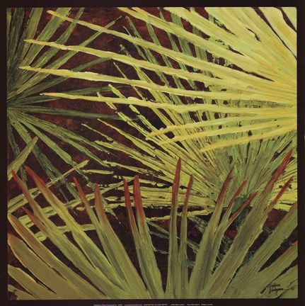 Framed Three Palms, Panel A Print