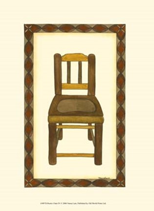 Framed Rustic Chair IV Print