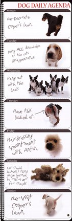 Framed Dog Agenda Print