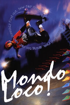 Framed Skateboard - Mondo Loco! Print