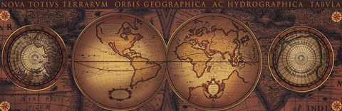 Framed Map - Orbis Geographica 2 Print