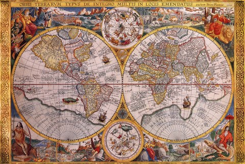 Framed Map - Orbis Terrarum Print
