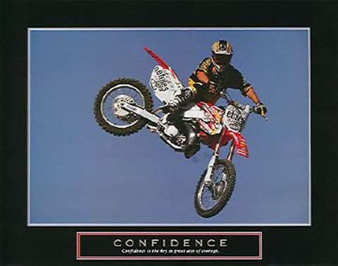 Framed Confidence  Motorbiker Print
