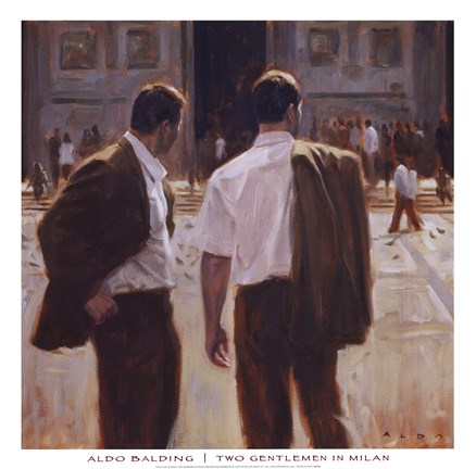 Framed Two Gentlemen in Milan Print