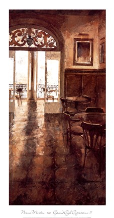 Framed Grand Cafe Cappuccino II Print