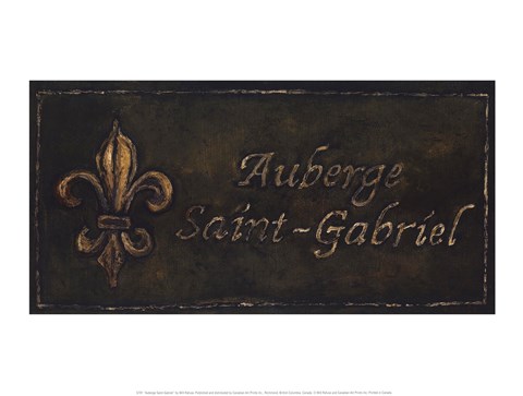 Framed Auberge Saint-Gabriel Print