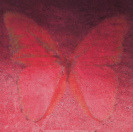 Framed Red Butterfly Print