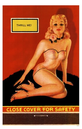 Framed Thrill Me Pin-Up Print