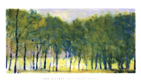 Framed Soft Green Grove Print