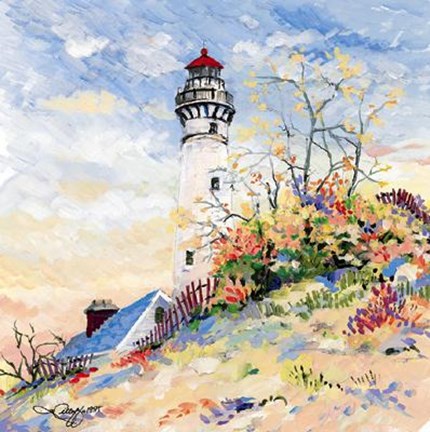 lighthouse impressionistic cilluffo joe framedart