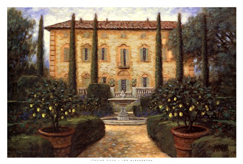 Framed Italian Villa Print