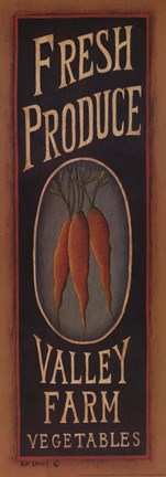 Framed Carrots Print