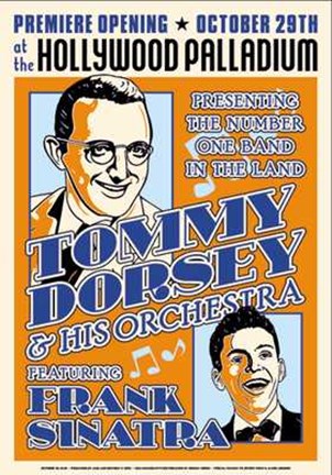 Framed Dorsey and Sinatra Hollywood Palladium 1 Print