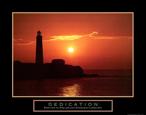 Framed Dedication - Lighthouse Print