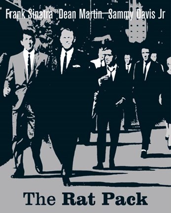 Framed Rat Pack (Silver) Print