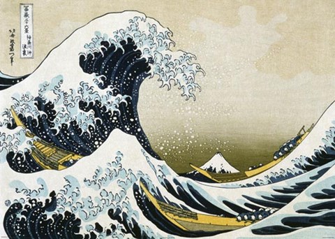 Framed Great Wave off Kanagawa, c.1830 Print