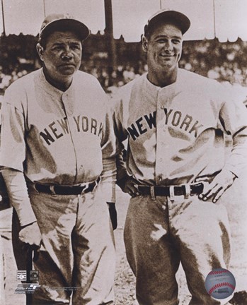 Babe Ruth and Lou Gehrig Poster by Unknown at