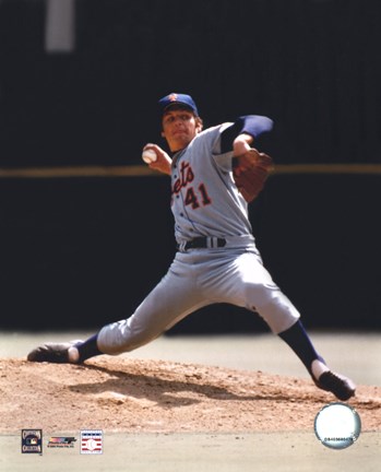 Framed Tom Seaver - Ball in hand Print